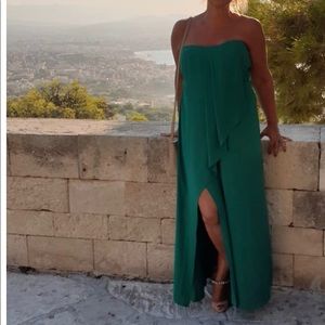 BCBGMXAZRIA strapless gown